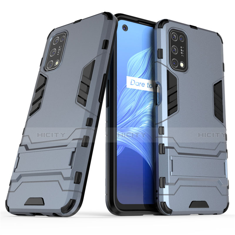 Funda Bumper Silicona y Plastico Mate Carcasa con Soporte A01 para Realme Narzo 30 Pro 5G