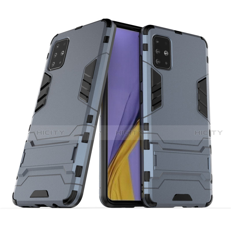 Funda Bumper Silicona y Plastico Mate Carcasa con Soporte A01 para Samsung Galaxy A51 4G