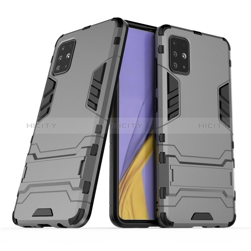 Funda Bumper Silicona y Plastico Mate Carcasa con Soporte A01 para Samsung Galaxy M40S