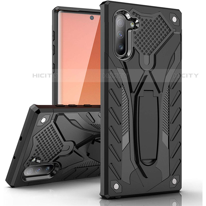 Funda Bumper Silicona y Plastico Mate Carcasa con Soporte A01 para Samsung Galaxy Note 10