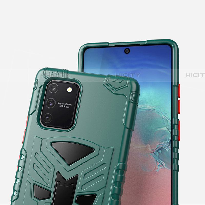 Funda Bumper Silicona y Plastico Mate Carcasa con Soporte A01 para Samsung Galaxy S10 Lite