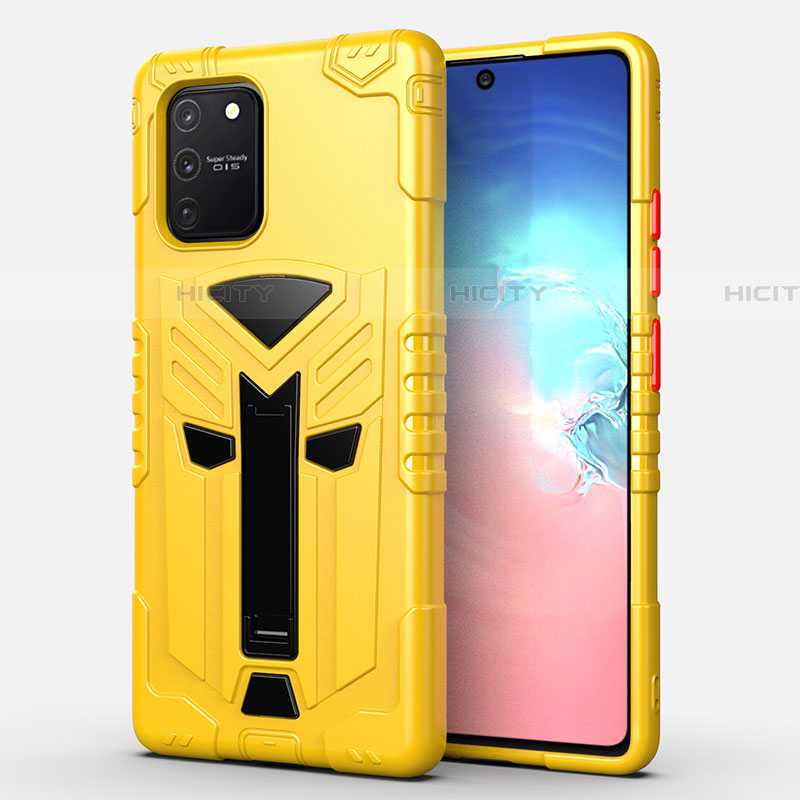 Funda Bumper Silicona y Plastico Mate Carcasa con Soporte A01 para Samsung Galaxy S10 Lite