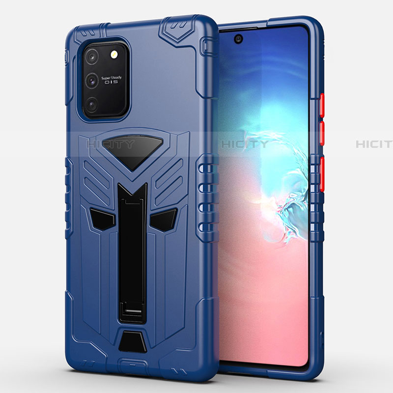 Funda Bumper Silicona y Plastico Mate Carcasa con Soporte A01 para Samsung Galaxy S10 Lite