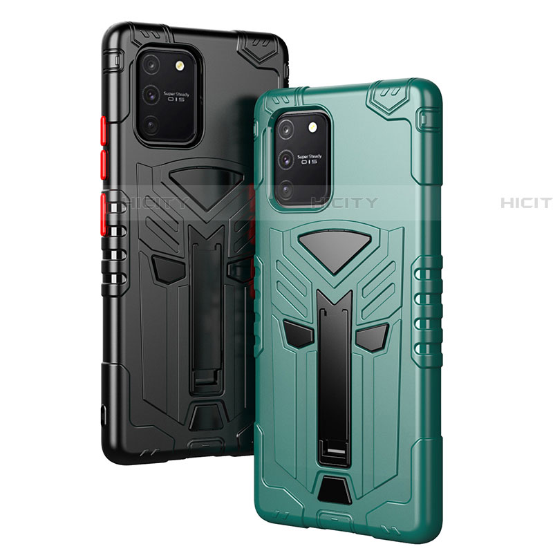 Funda Bumper Silicona y Plastico Mate Carcasa con Soporte A01 para Samsung Galaxy S10 Lite