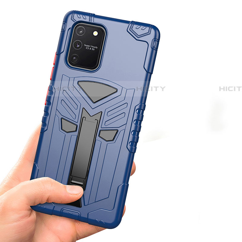 Funda Bumper Silicona y Plastico Mate Carcasa con Soporte A01 para Samsung Galaxy S10 Lite