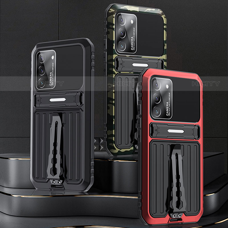 Funda Bumper Silicona y Plastico Mate Carcasa con Soporte A01 para Samsung Galaxy S21 FE 5G