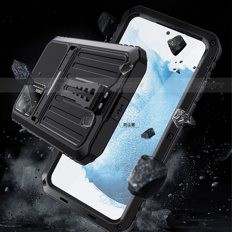 Funda Bumper Silicona y Plastico Mate Carcasa con Soporte A01 para Samsung Galaxy S23 5G