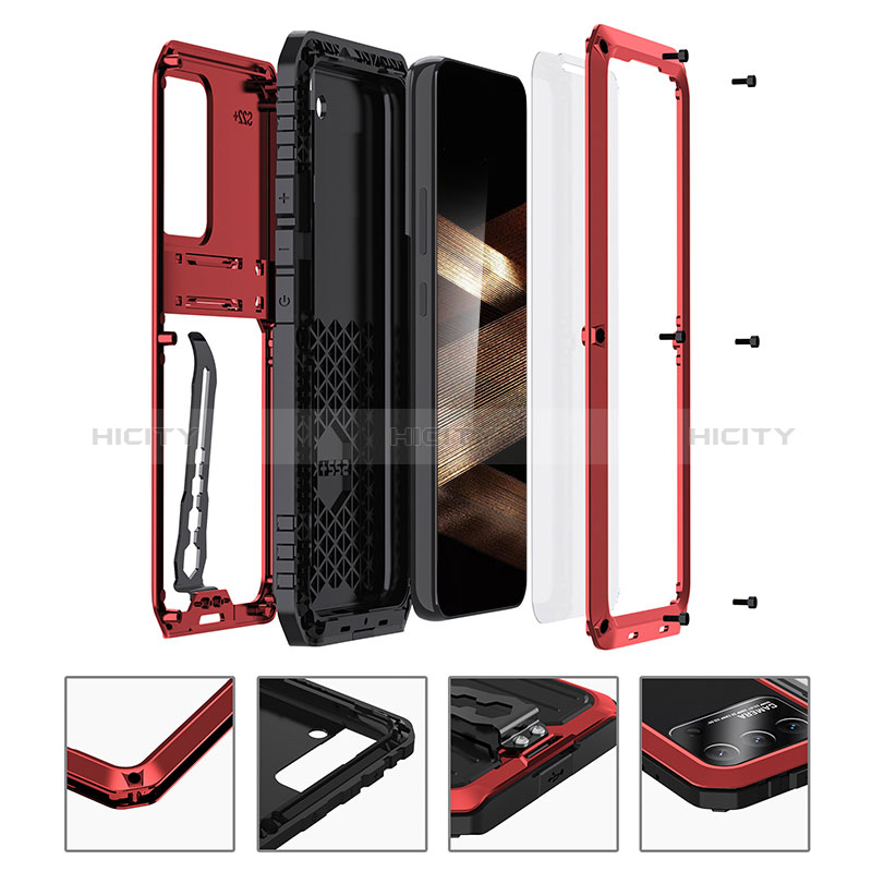 Funda Bumper Silicona y Plastico Mate Carcasa con Soporte A01 para Samsung Galaxy S24 Plus 5G