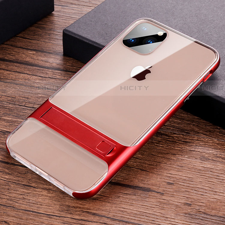 Funda Bumper Silicona y Plastico Mate Carcasa con Soporte A02 para Apple iPhone 11 Pro