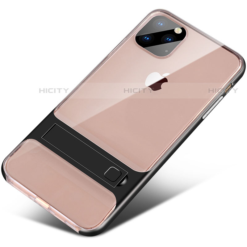 Funda Bumper Silicona y Plastico Mate Carcasa con Soporte A02 para Apple iPhone 11 Pro