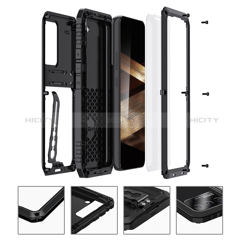 Funda Bumper Silicona y Plastico Mate Carcasa con Soporte A02 para Samsung Galaxy S24 5G