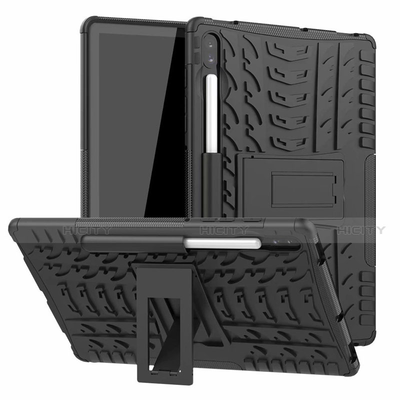 Funda Bumper Silicona y Plastico Mate Carcasa con Soporte A02 para Samsung Galaxy Tab S6 10.5 SM-T860