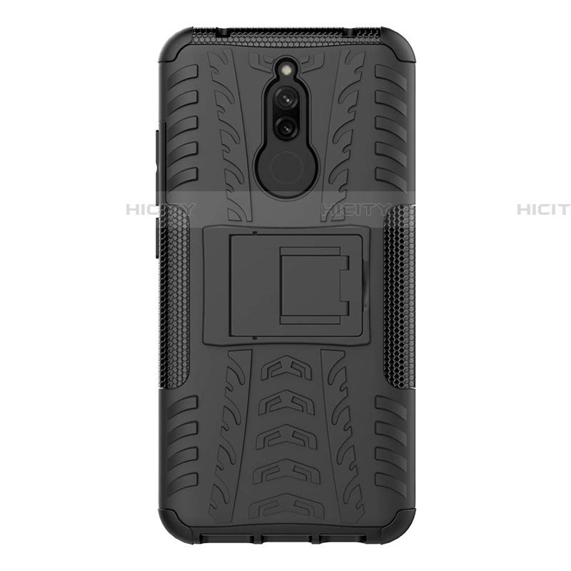 Funda Bumper Silicona y Plastico Mate Carcasa con Soporte A02 para Xiaomi Redmi 8