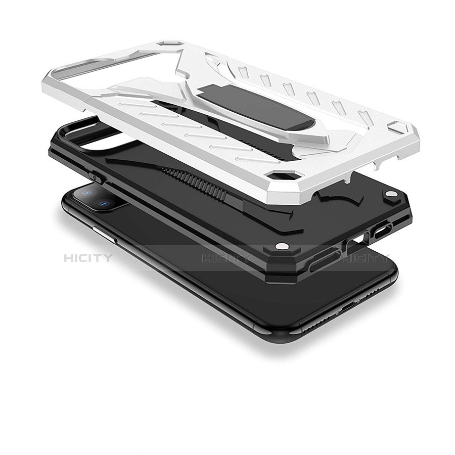 Funda Bumper Silicona y Plastico Mate Carcasa con Soporte A03 para Apple iPhone 11