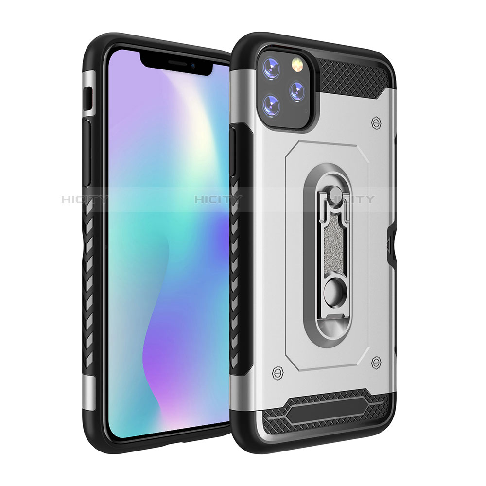 Funda Bumper Silicona y Plastico Mate Carcasa con Soporte A03 para Apple iPhone 11 Pro