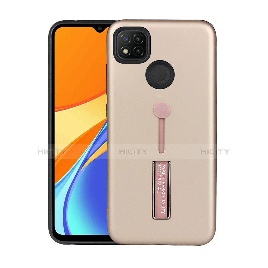 Funda Bumper Silicona y Plastico Mate Carcasa con Soporte A03 para Xiaomi Redmi 9 India