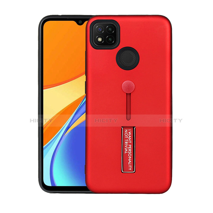 Funda Bumper Silicona y Plastico Mate Carcasa con Soporte A03 para Xiaomi Redmi 9 India