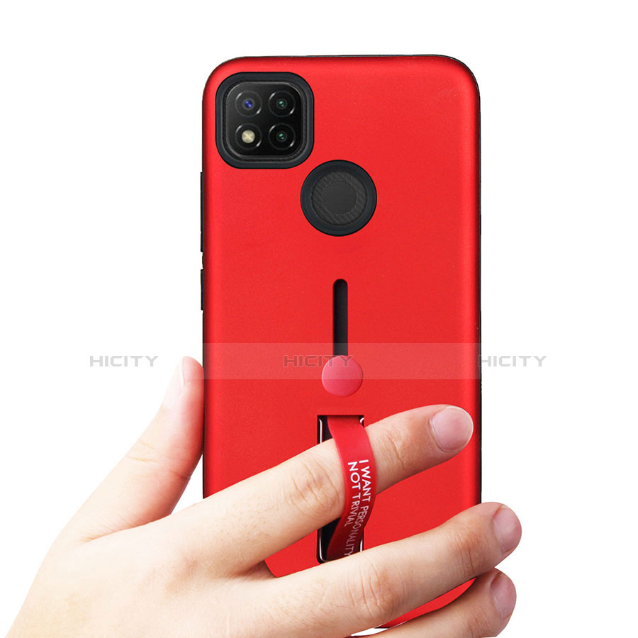 Funda Bumper Silicona y Plastico Mate Carcasa con Soporte A03 para Xiaomi Redmi 9 India