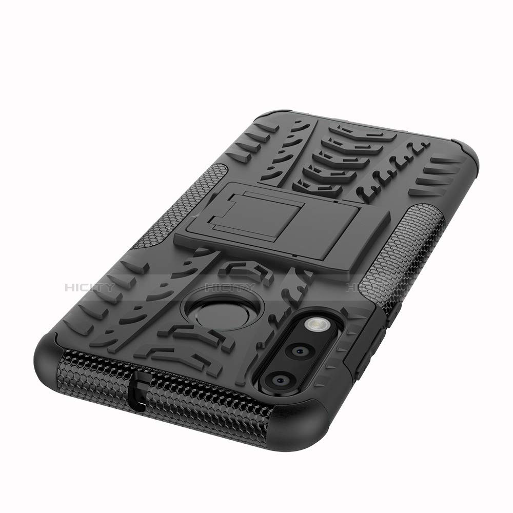 Funda Bumper Silicona y Plastico Mate Carcasa con Soporte A04 para Huawei P30 Lite