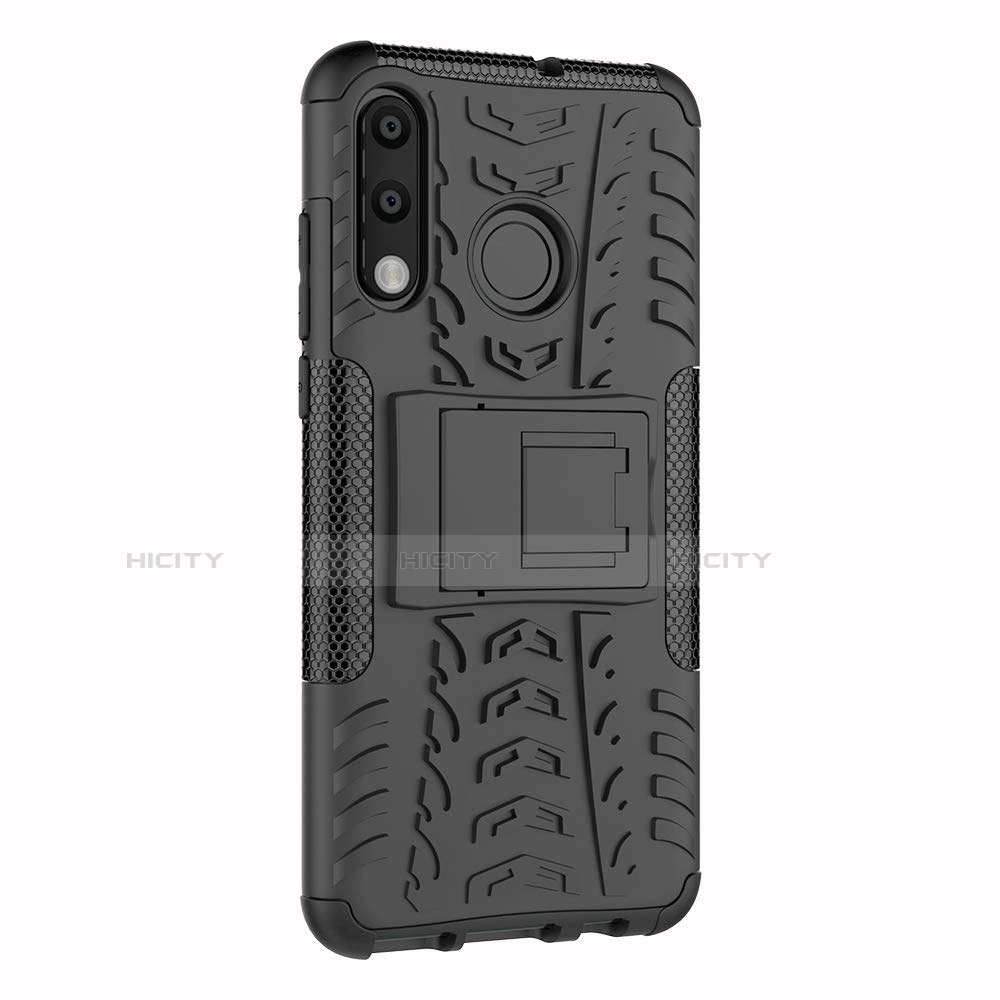 Funda Bumper Silicona y Plastico Mate Carcasa con Soporte A04 para Huawei P30 Lite