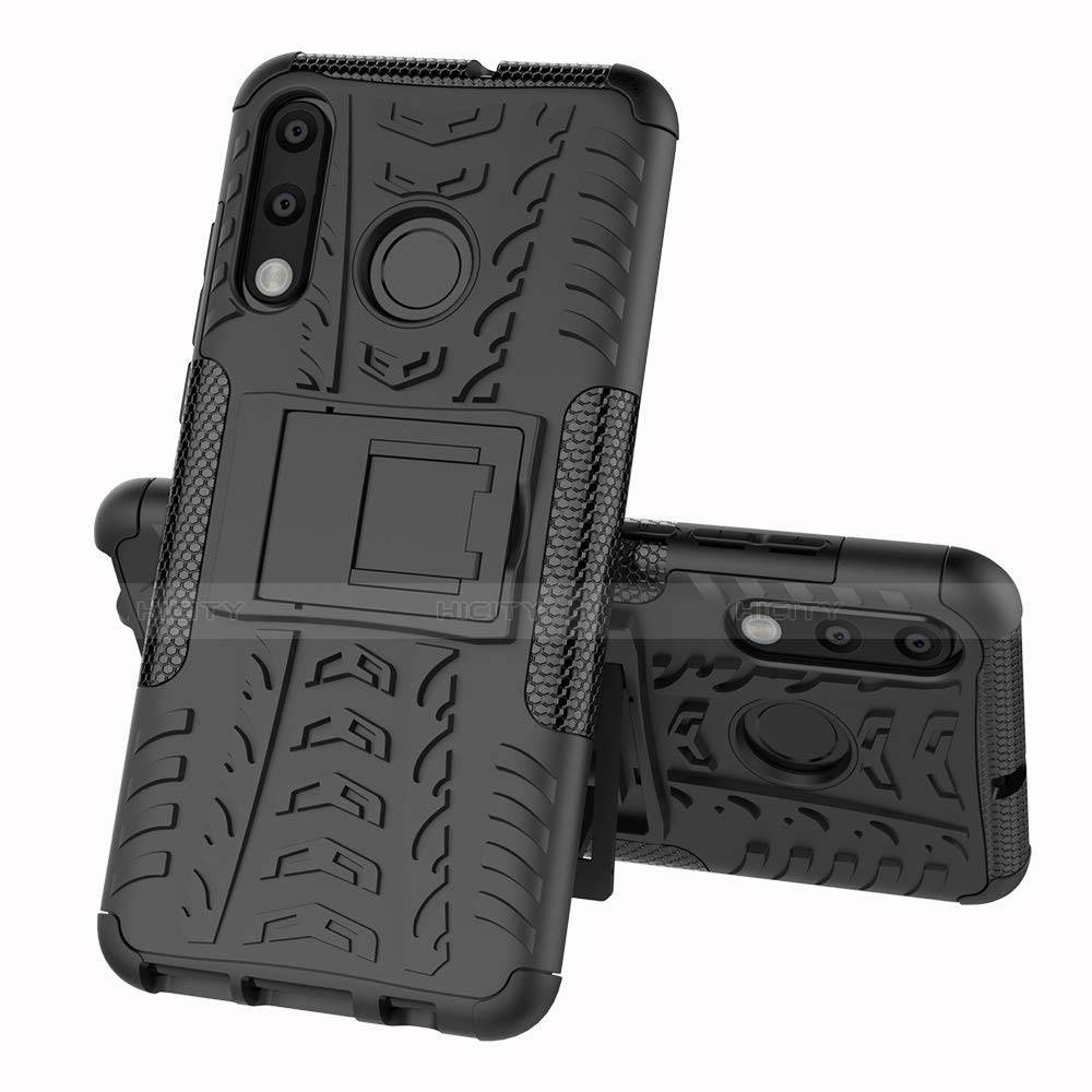 Funda Bumper Silicona y Plastico Mate Carcasa con Soporte A04 para Huawei P30 Lite XL