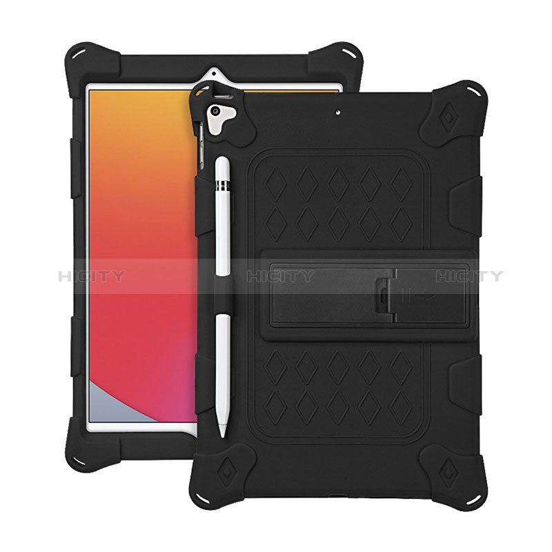 Funda Bumper Silicona y Plastico Mate Carcasa con Soporte H01 para Apple iPad 10.2 (2019)