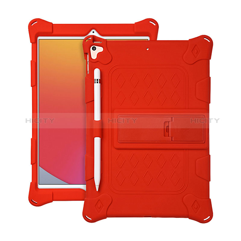 Funda Bumper Silicona y Plastico Mate Carcasa con Soporte H01 para Apple iPad 10.2 (2019)