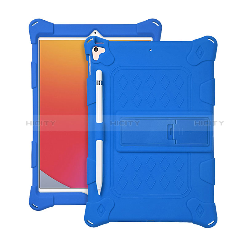 Funda Bumper Silicona y Plastico Mate Carcasa con Soporte H01 para Apple iPad 10.2 (2019)