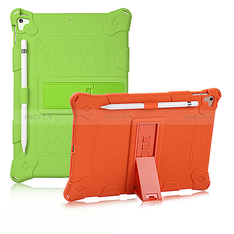 Funda Bumper Silicona y Plastico Mate Carcasa con Soporte H01 para Apple iPad 10.2 (2019)