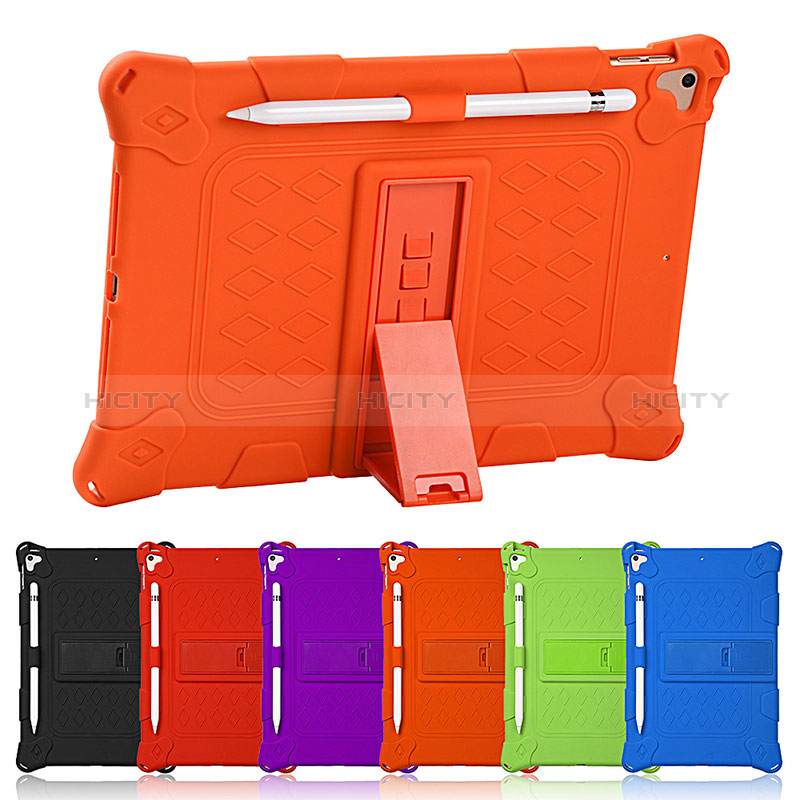 Funda Bumper Silicona y Plastico Mate Carcasa con Soporte H01 para Apple iPad 10.2 (2019)