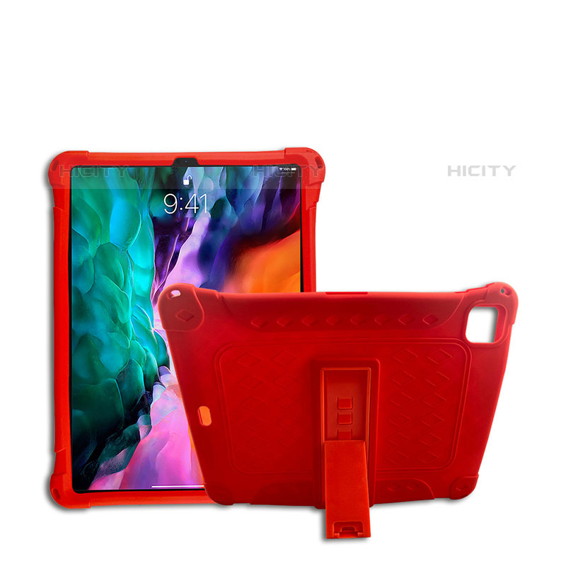 Funda Bumper Silicona y Plastico Mate Carcasa con Soporte H01 para Apple iPad Pro 11 (2021)