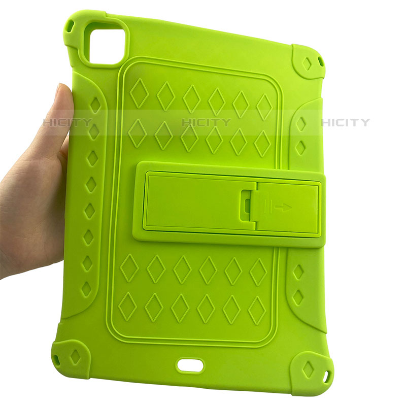 Funda Bumper Silicona y Plastico Mate Carcasa con Soporte H01 para Apple iPad Pro 11 (2021)