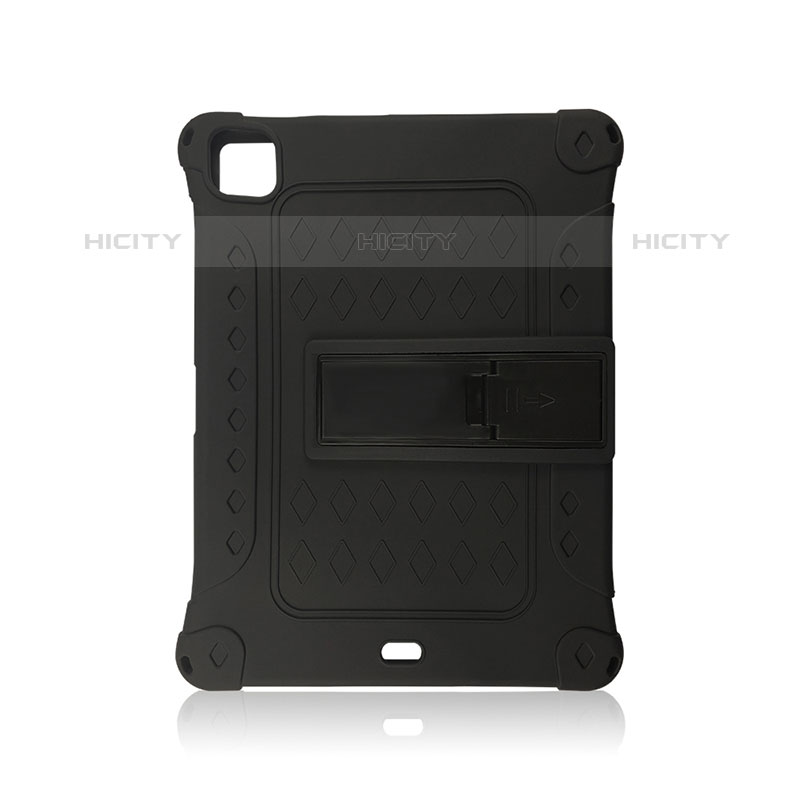 Funda Bumper Silicona y Plastico Mate Carcasa con Soporte H01 para Apple iPad Pro 11 (2021)