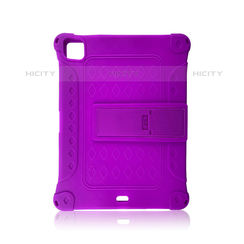 Funda Bumper Silicona y Plastico Mate Carcasa con Soporte H01 para Apple iPad Pro 11 (2021)