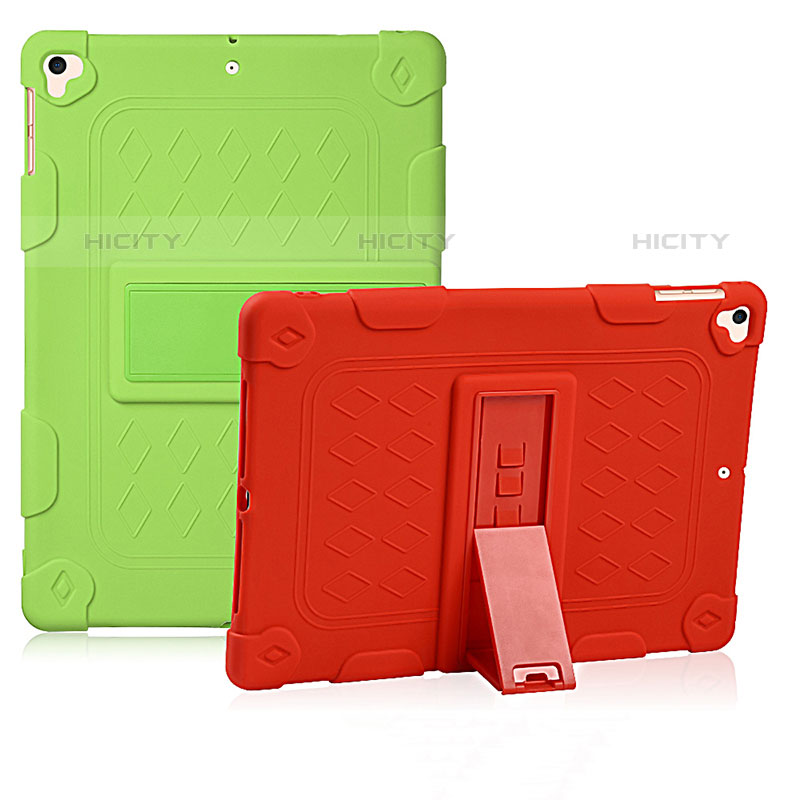 Funda Bumper Silicona y Plastico Mate Carcasa con Soporte H01 para Apple iPad Pro 9.7