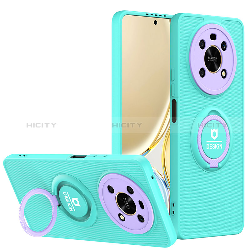 Funda Bumper Silicona y Plastico Mate Carcasa con Soporte H01P para Huawei Honor Magic4 Lite 4G