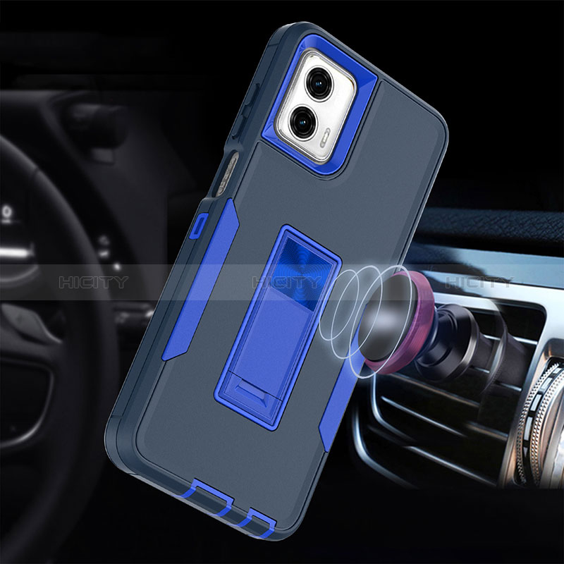 Funda Bumper Silicona y Plastico Mate Carcasa con Soporte J01S para Motorola Moto G Power 5G (2023)