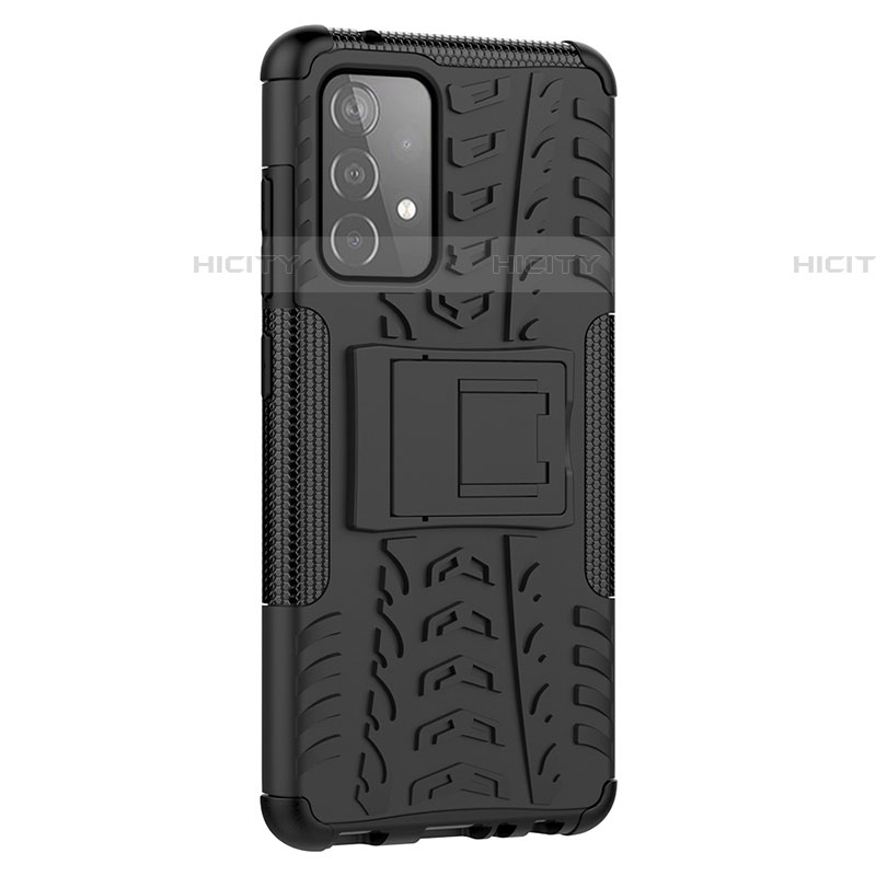 Funda Bumper Silicona y Plastico Mate Carcasa con Soporte J01X para Samsung Galaxy A52 5G