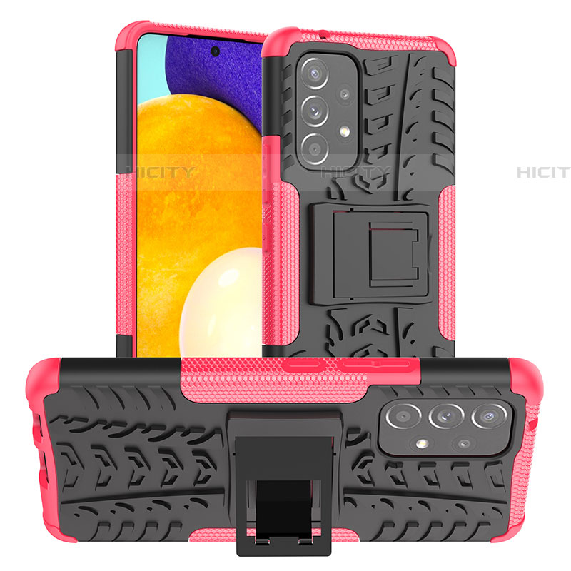 Funda Bumper Silicona y Plastico Mate Carcasa con Soporte J01X para Samsung Galaxy A53 5G