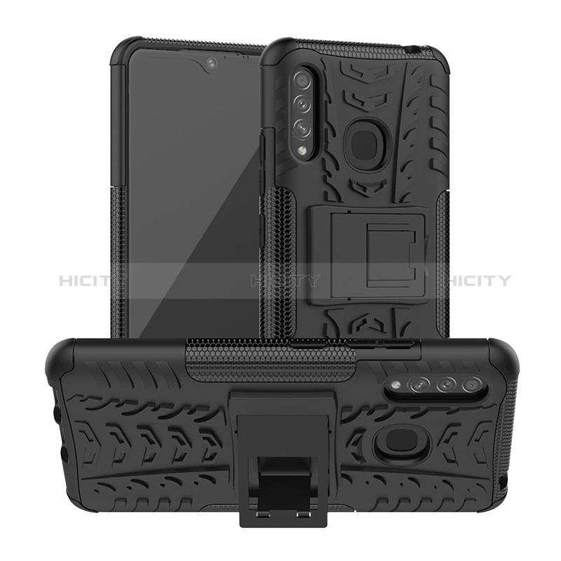 Funda Bumper Silicona y Plastico Mate Carcasa con Soporte J01X para Samsung Galaxy A70E