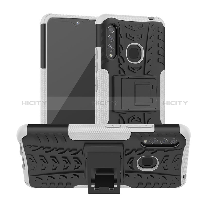 Funda Bumper Silicona y Plastico Mate Carcasa con Soporte J01X para Samsung Galaxy A70E