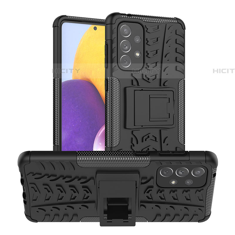 Funda Bumper Silicona y Plastico Mate Carcasa con Soporte J01X para Samsung Galaxy A73 5G