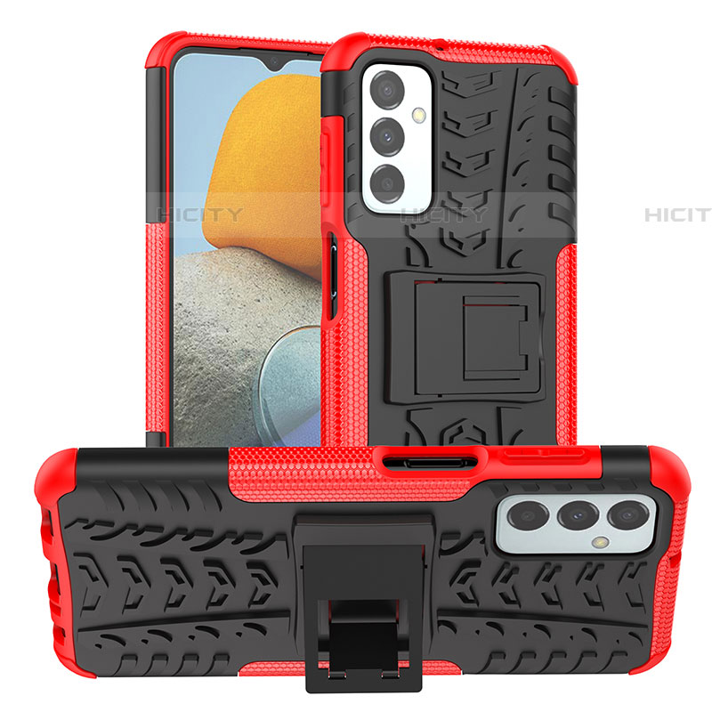 Funda Bumper Silicona y Plastico Mate Carcasa con Soporte J01X para Samsung Galaxy F23 5G