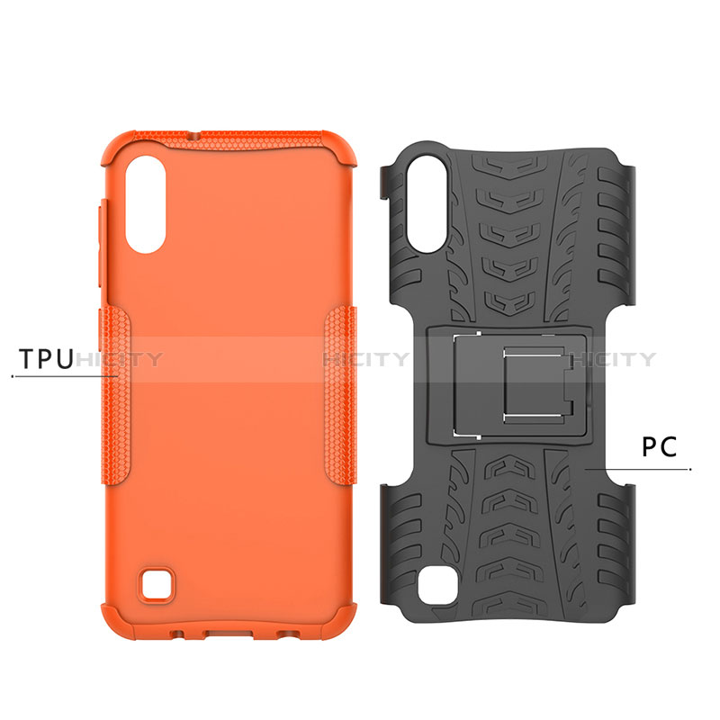 Funda Bumper Silicona y Plastico Mate Carcasa con Soporte J01X para Samsung Galaxy M10