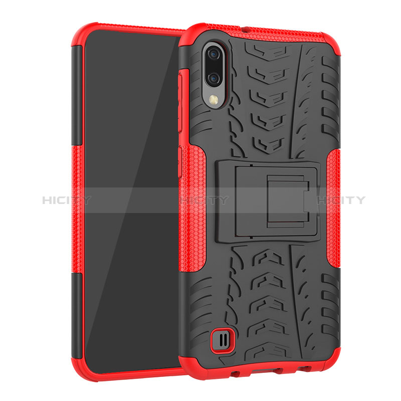 Funda Bumper Silicona y Plastico Mate Carcasa con Soporte J01X para Samsung Galaxy M10