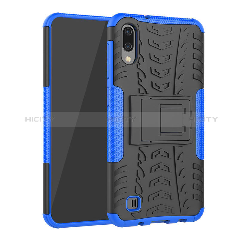 Funda Bumper Silicona y Plastico Mate Carcasa con Soporte J01X para Samsung Galaxy M10