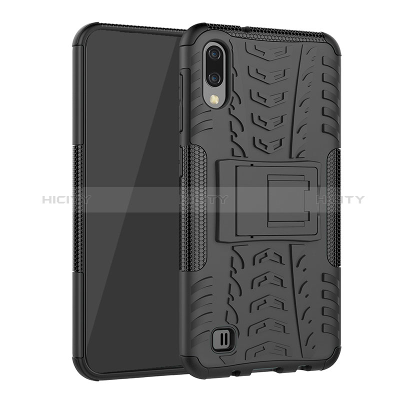 Funda Bumper Silicona y Plastico Mate Carcasa con Soporte J01X para Samsung Galaxy M10