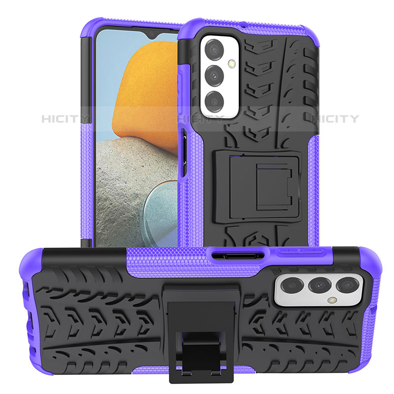 Funda Bumper Silicona y Plastico Mate Carcasa con Soporte J01X para Samsung Galaxy M23 5G