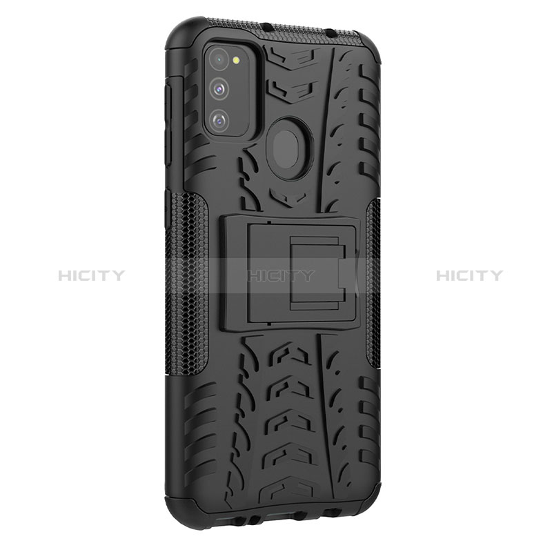 Funda Bumper Silicona y Plastico Mate Carcasa con Soporte J01X para Samsung Galaxy M30s