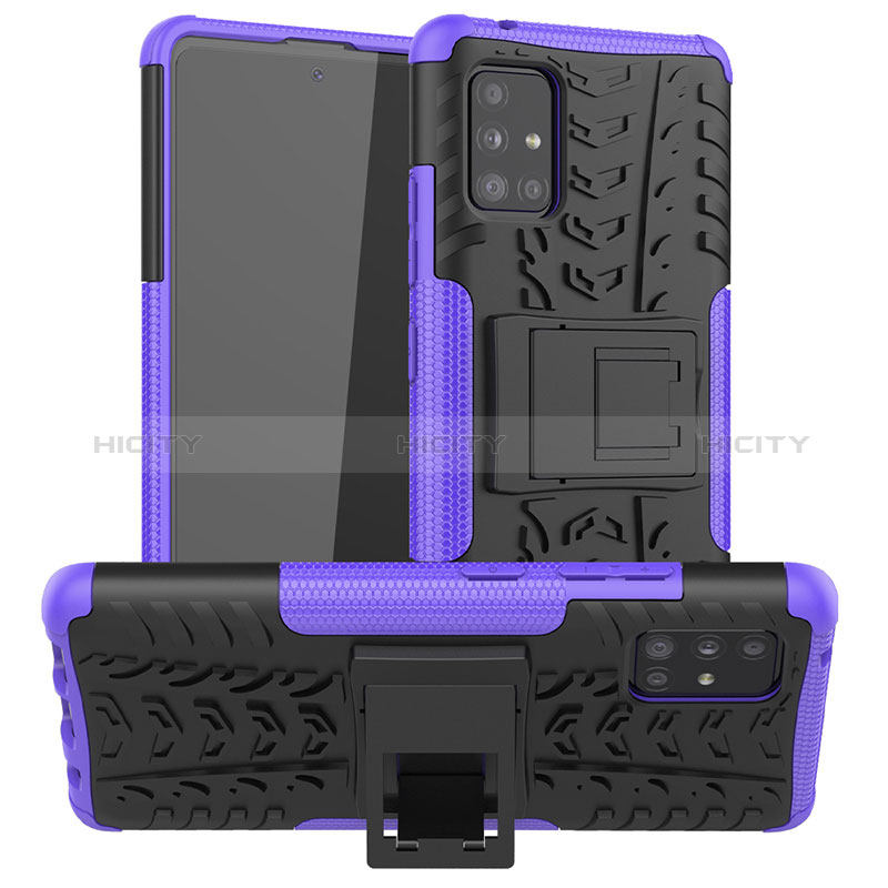 Funda Bumper Silicona y Plastico Mate Carcasa con Soporte J01X para Samsung Galaxy M40S